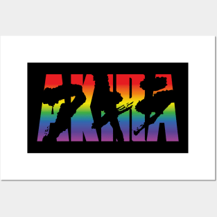 Akira Logo (rainbow effect) Posters and Art